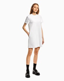 RECONSIDERED STRETCH MILANO DRESS, Bright White, hi-res