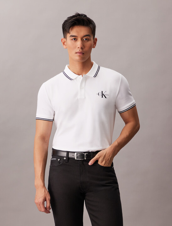 Monogram Slim Tipped Polo