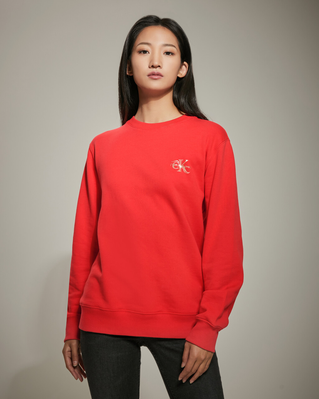 Year of the Dragon Unisex Monogram Sweatshirt, Chinese Red, hi-res