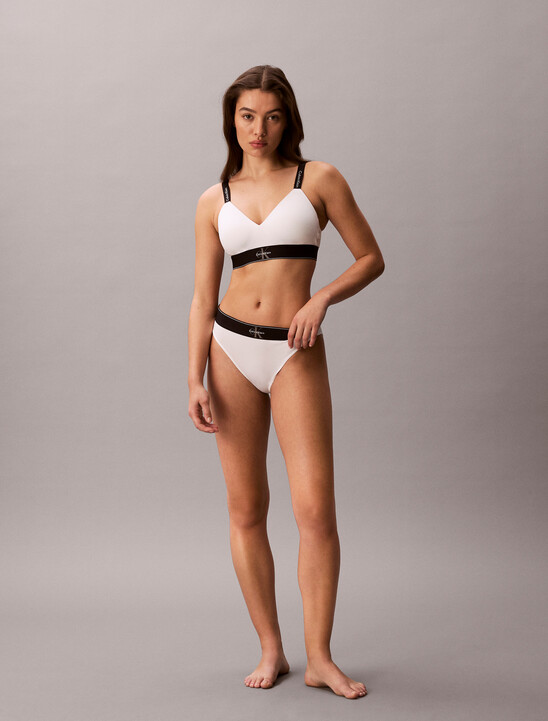 Lightly Lined Bralette - Graphic Monogram Microfibre Stretch