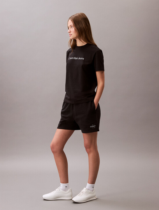 Relaxed Cotton Terry Jogger Shorts
