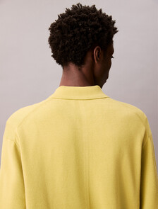 Tech Knit Boxy Polo Jumper, Spanish Lime, hi-res