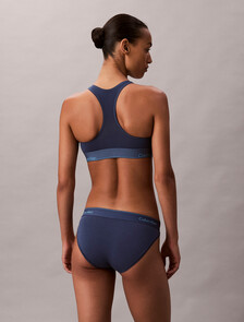 Unlined Bralette - Icon Cotton Modal, Dark Denim, hi-res