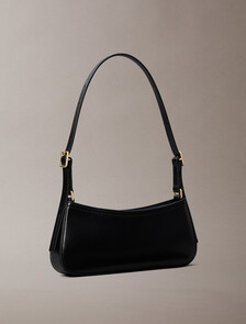 Monogram Logo Hardware Shoulder Bag, BLACK / ANTIQUE LIGHT GOLD, hi-res
