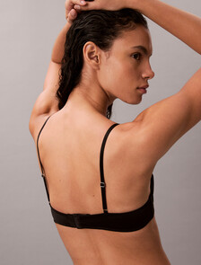 Signature Satin Lightly Lined Demi Bra, Black, hi-res