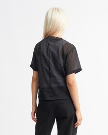 DOUBLE LAYER TEE, Ck Black, hi-res