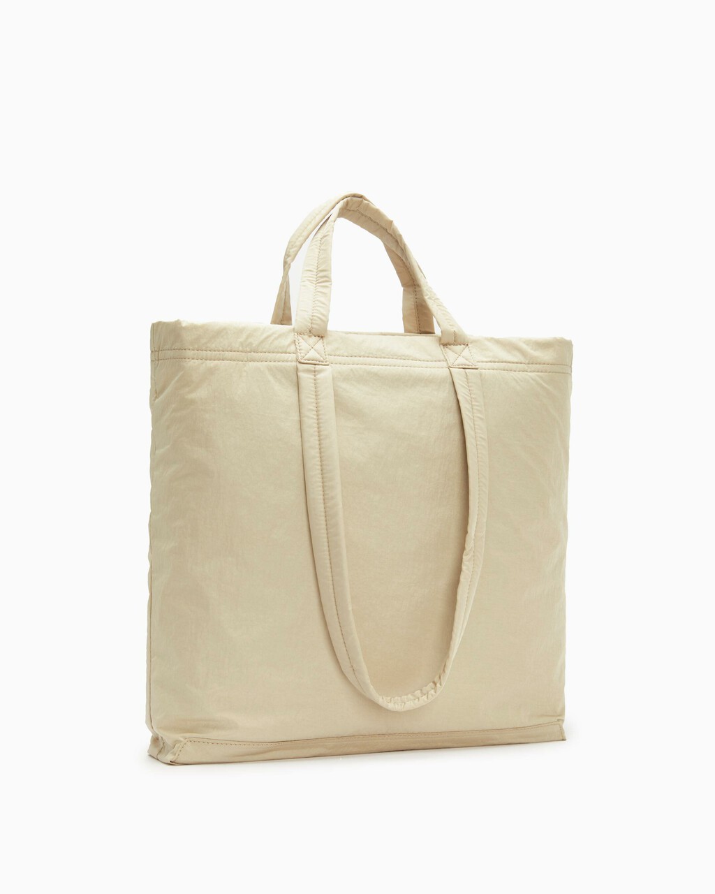 CITY NYLON SQUARE TOTE, EGGSHELL, hi-res