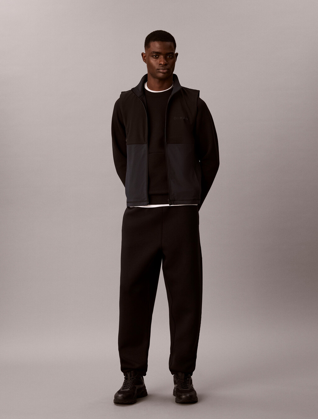Cooling Spacer Embossed Logo Jogger, Black, hi-res