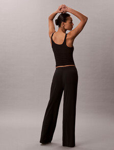 Soft Modal Pyjama Pants, Black, hi-res