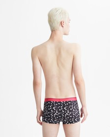 CK One Print Micro Low Rise Trunks, PAINTED HEART+BLACK, hi-res
