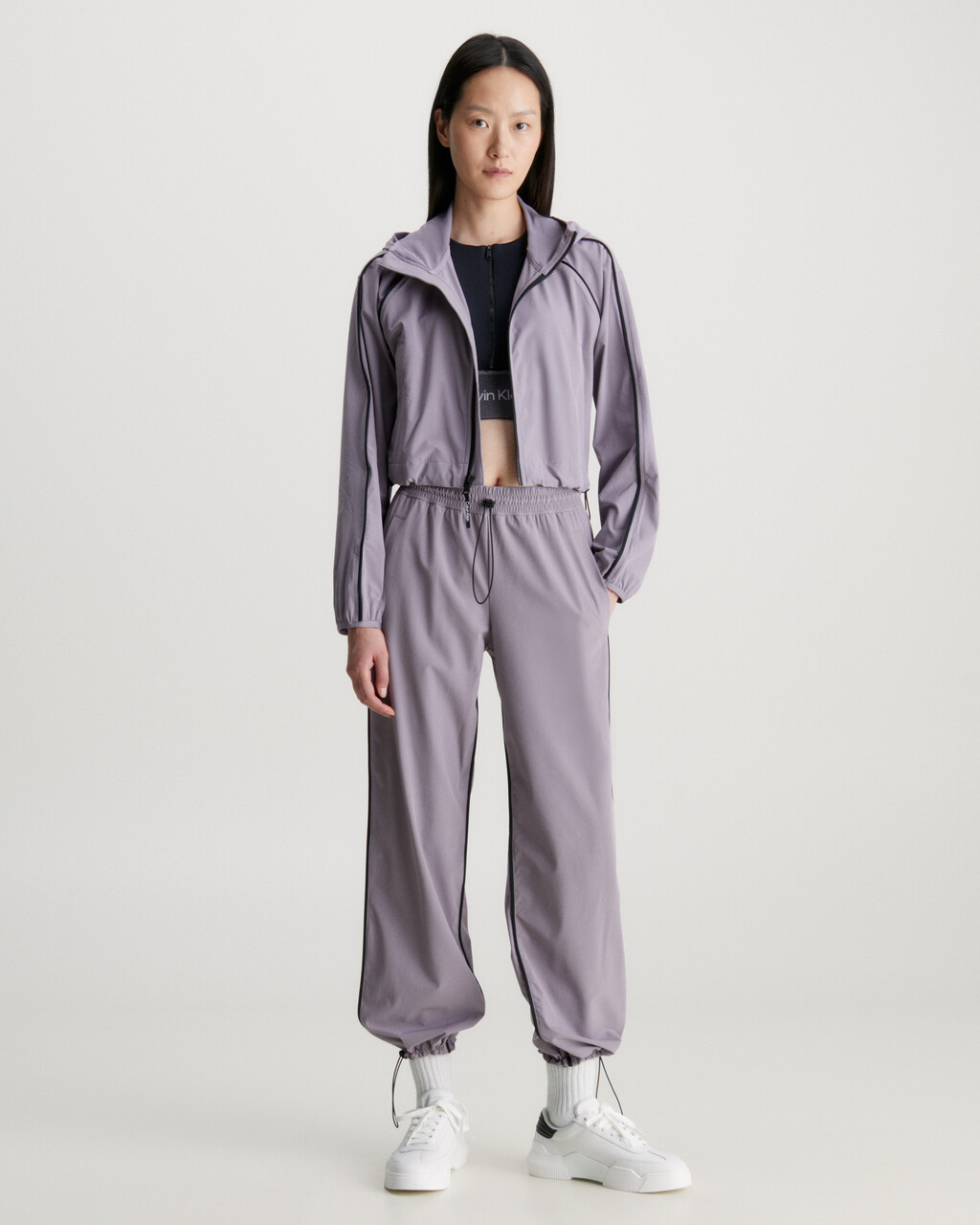 Cropped Windbreaker, GRAY RIDGE, hi-res