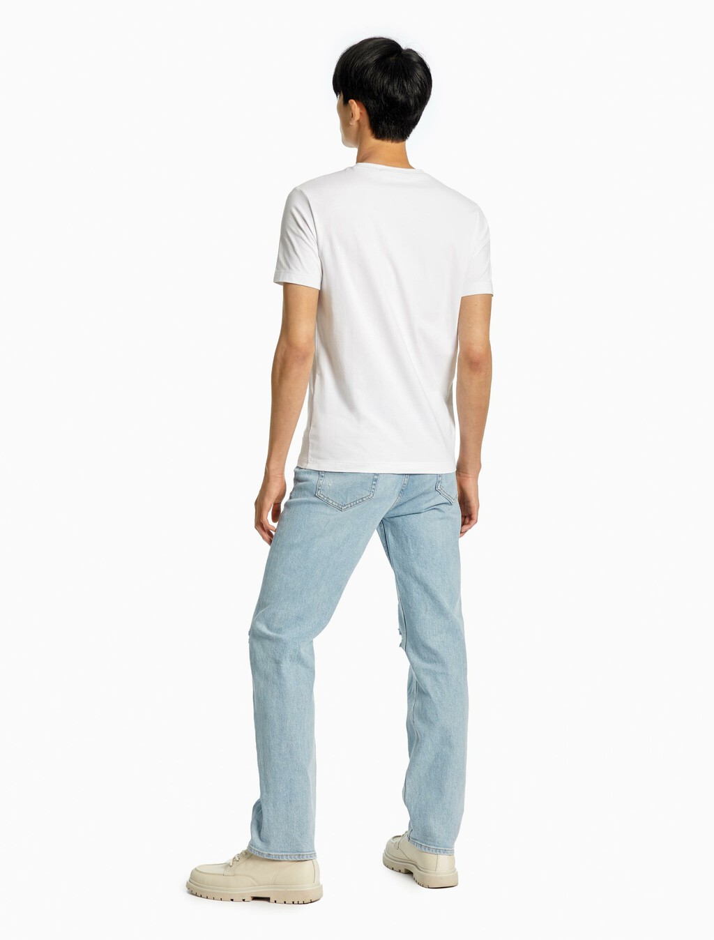 Institutional Logo Slim Tee, Bright White, hi-res