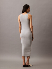 Rib Knit Slip Dress, BC06 Grey Heathers, hi-res