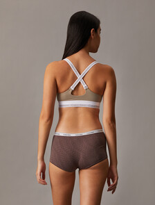 Modern Logo Hipster Panty, SHUFFLED LOGO_SMALL_PLUM TRUFFLE, hi-res