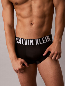 Sport Low Rise Trunks - Intense Power Micro, BLACK W/ WHITE, hi-res