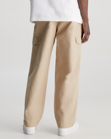 Cotton Canvas Cargo Pants, Travertine, hi-res