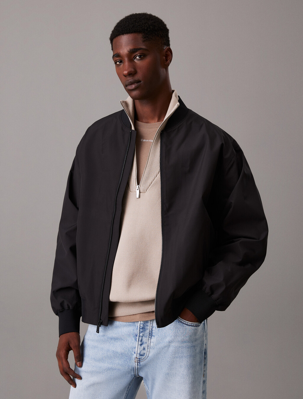 Technical Bomber Jacket, Black, hi-res