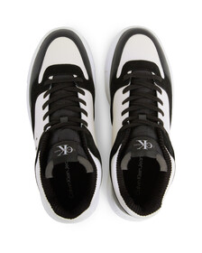 Leather High-Top Trainers, Black/Creamy White, hi-res