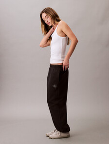Relaxed Monogram Joggers, Black, hi-res