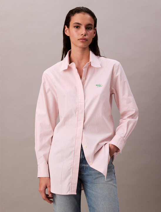 Stripe Relaxed Button-Down Shirt