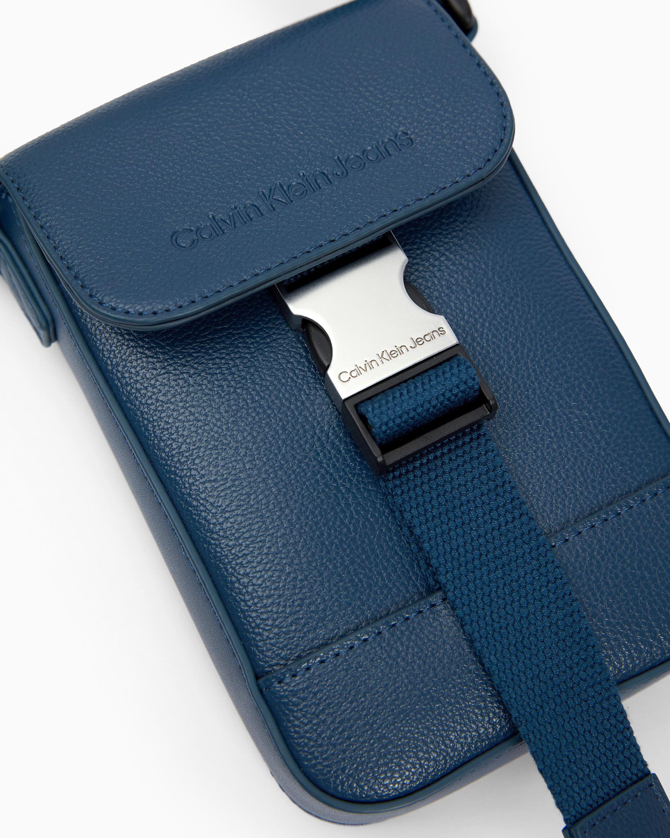 Micro Pebble Utility Phone Crossbody blue Calvin Klein Malaysia