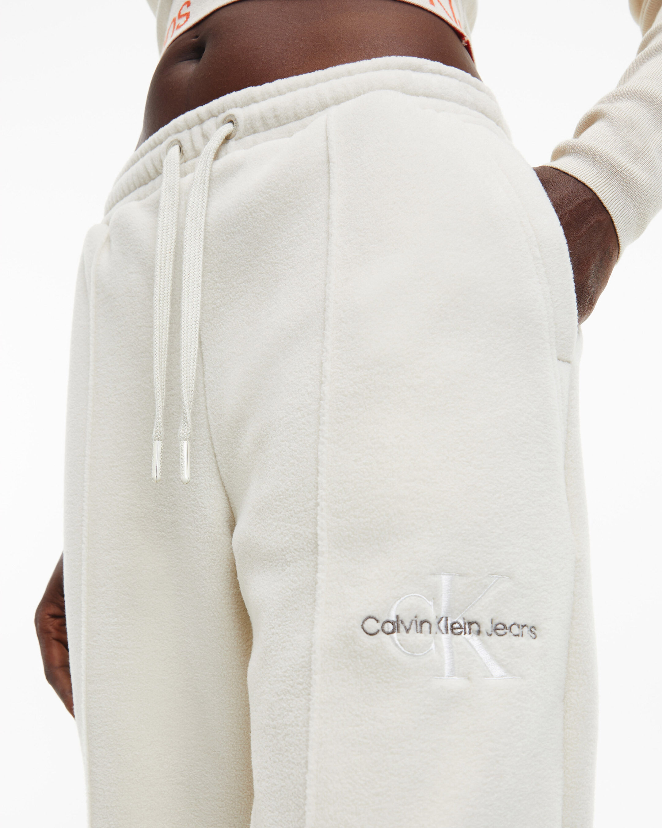 Polar Fleece Jogger Pants white Calvin Klein Malaysia