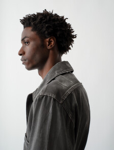 Callum Denim Jacket, Black, hi-res