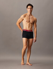CK Micro Plus Low Rise Trunks 3 Pack, BLACK W/ BLACK WB/ BLACK W/ SCOOTER WB/ BLACK W/ T, hi-res