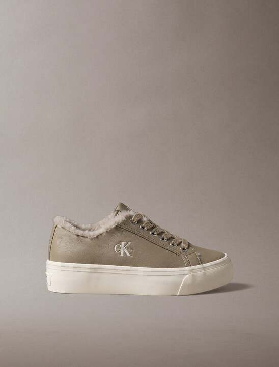 Leather Signature Platform Trainers