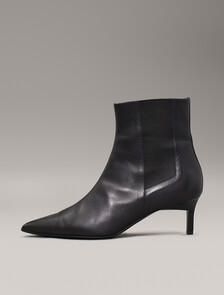 Leather Heeled Chelsea Boots, Ck Black, hi-res