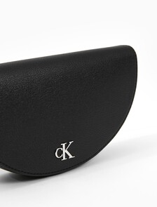 Minimal Monogram Saddle Bag, BLACK, hi-res