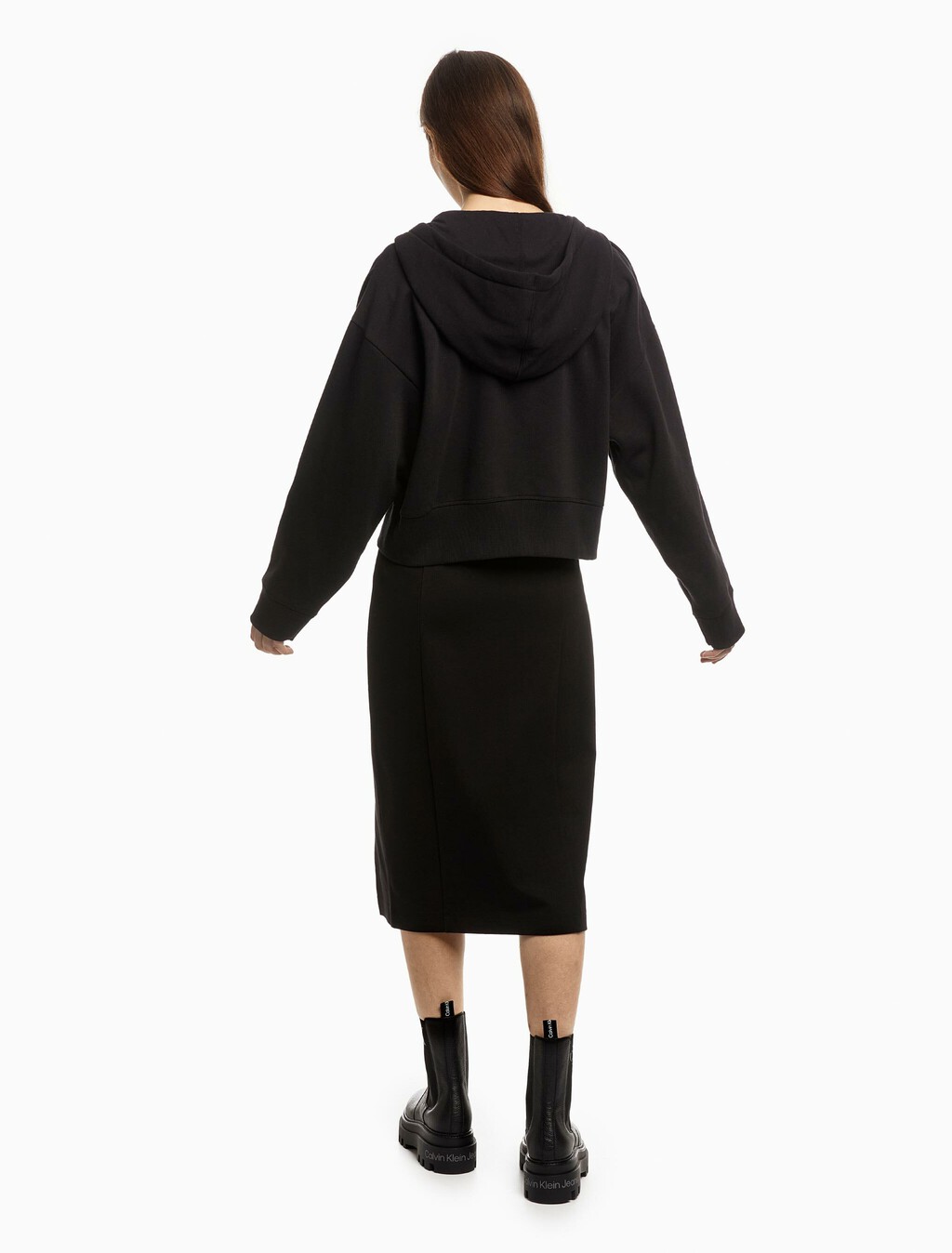 Archive Logo Zip Up Hoodie, Black Beauty, hi-res