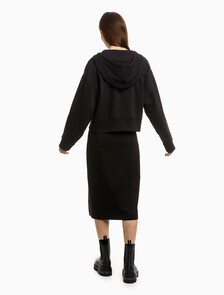Archive Logo Zip Up Hoodie, Black Beauty, hi-res
