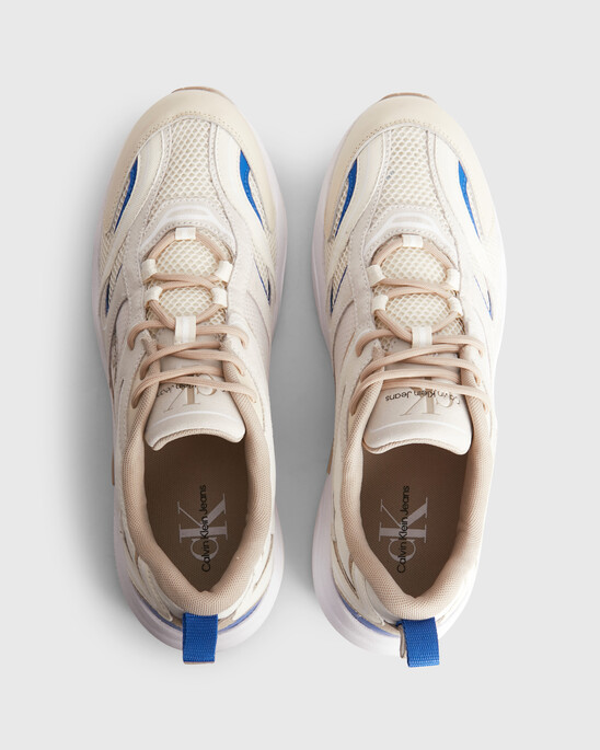 SUEDE AND MESH TRAINERS