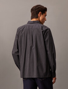 Relaxed Pinstripe Shirt, Ck Black, hi-res
