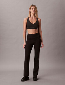 Shine Stripe Flared Leggings, /Black, hi-res