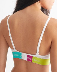MODERN COTTON PRIDE TRIANGLE BRA, White, hi-res