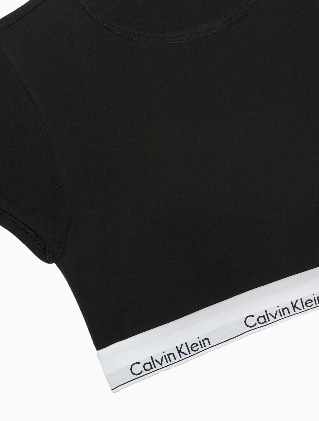 Icon Cotton T-Shirt Bralette, Black, hi-res