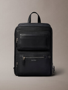 Square Laptop Trolley Backpack, Black, hi-res