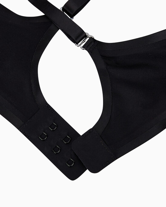 CK BLACK STRUCTURE PUSH UP PLUNGE BRA