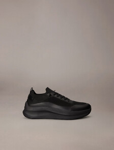 Mesh Chunky Runner Sock Trainers, Triple Black, hi-res