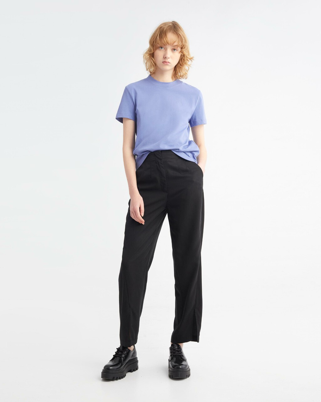 CLASSIC SLIM TEE, Bleached Denim, hi-res