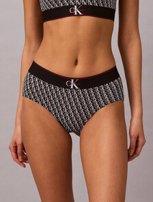 CK Graphic Hipster Panty, MINI STEPPING LOGO BLACK, hi-res