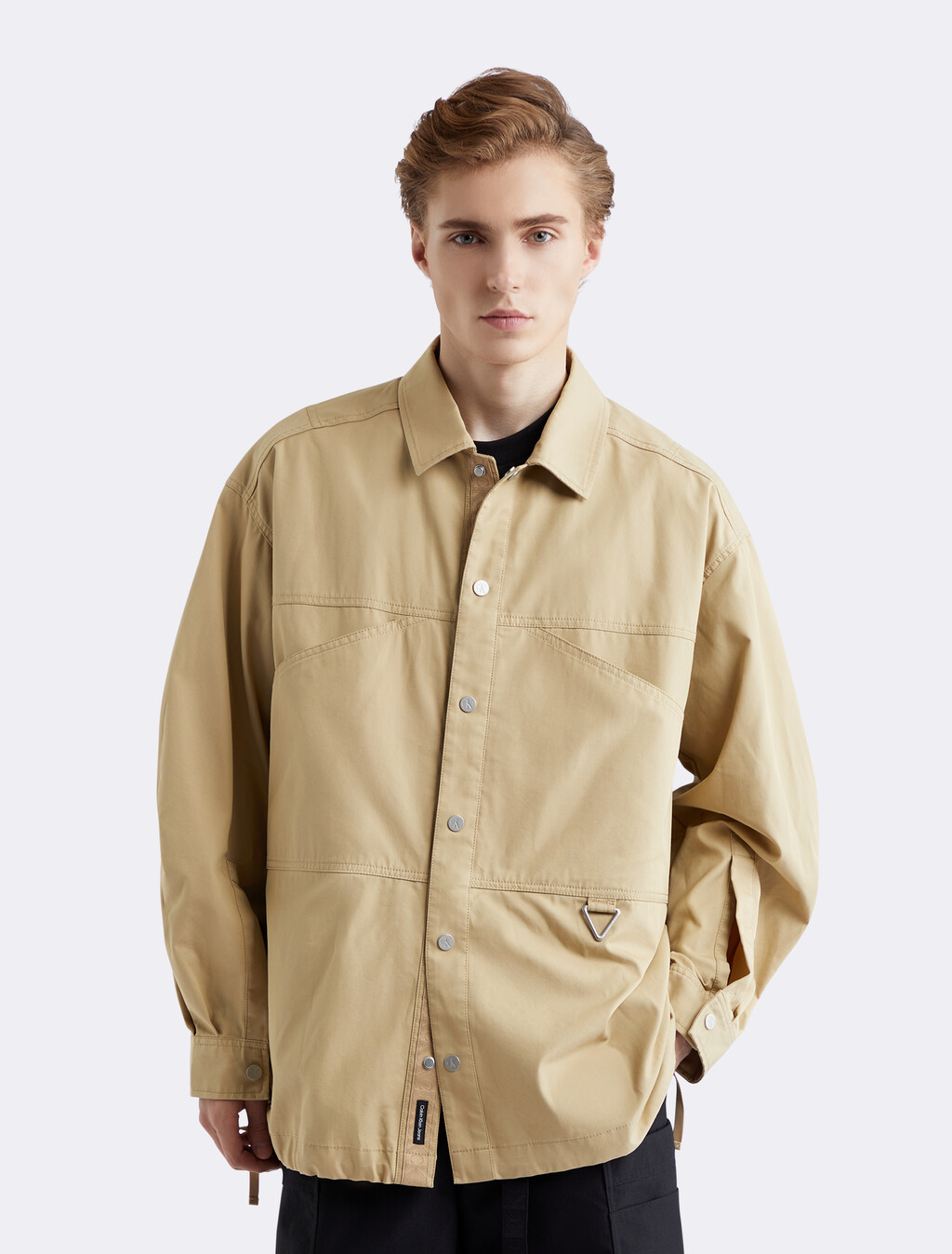 Premium Capsule Relaxed Utility Shirt, Travertine, hi-res