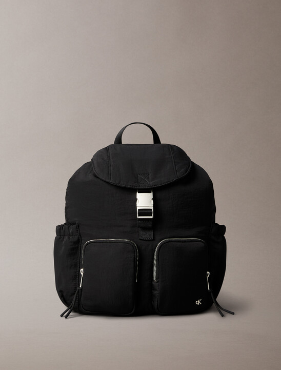Flap Nylon Backpack