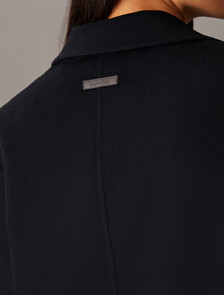 Double Face Recycled Wool Blend Blazer, Black Beauty, hi-res