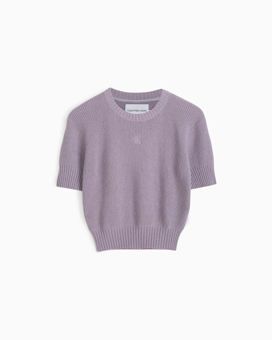 Feminine Chenille Short Sleeve Sweater