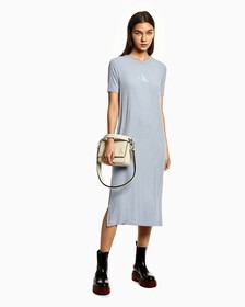 MONOGRAM DRESS, Silver Sky, hi-res