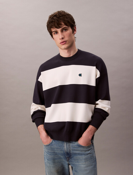 Tech Knit Stripe Relaxed Jumper