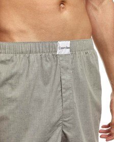 PURE COTTON SLEEP SLIM BOXERS, Grey Heather, hi-res